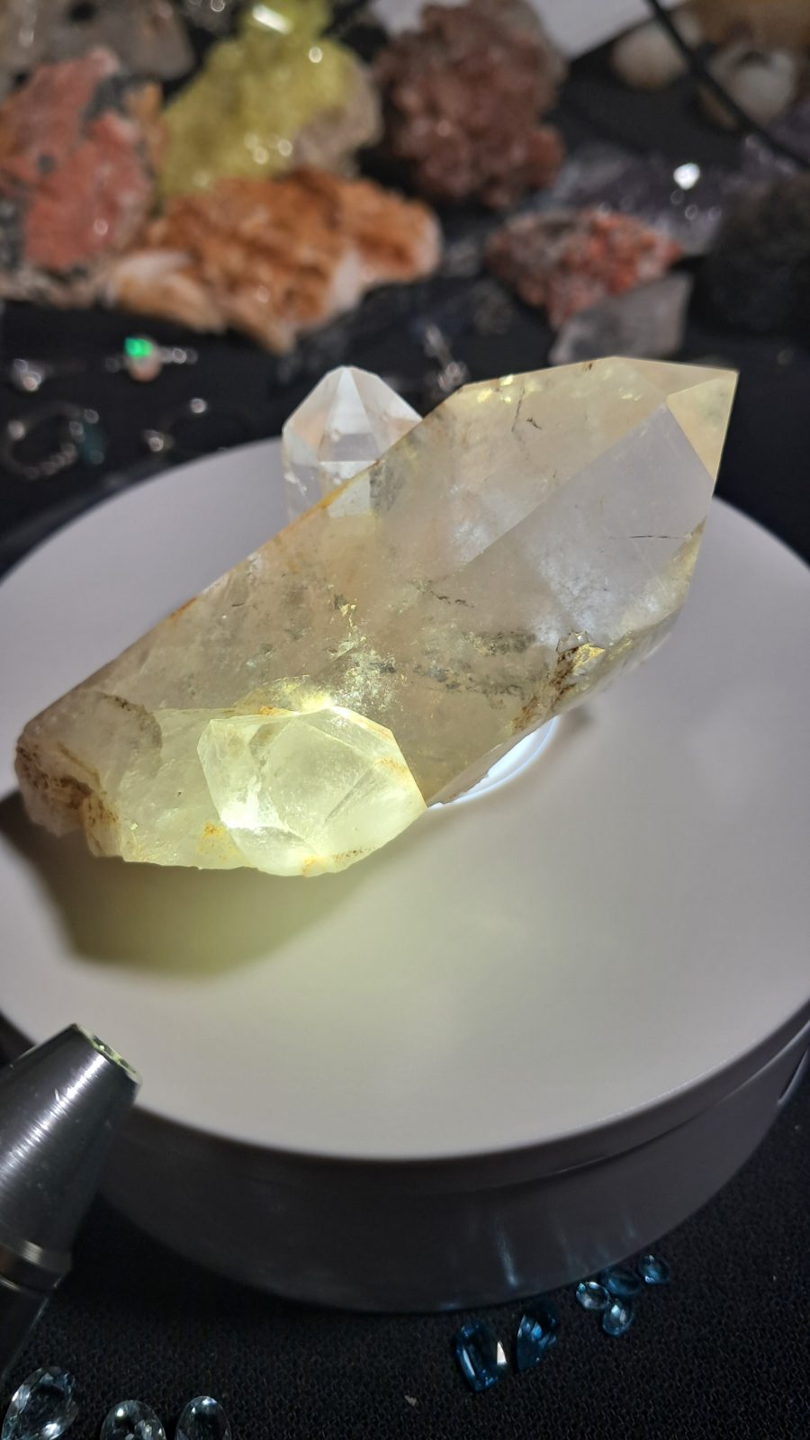 Water Clear Quartz Point Cluster 